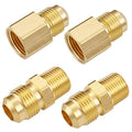 4 PCS 3/8 Inch Brass Propane Adapter Fitting, 3/8"Male Flare x 1/4"Male NPT - size: 3/8"Flare x1/4" NPT