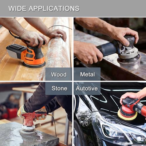100Pcs 5 Inch Sanding Discs Hook & Loop 8-Hole Wet Dry Sandpaper Assortment - style: 100Pcs 180-3000 Grit (Mixed)