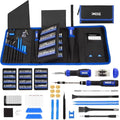 XOOL 200 in 1 Precision Screwdriver Kit, Electronics Repair Tool Magnetic Driver Kit with 164 Bits, Flexible Shaft, Extension Rod for Computer, iPhone, Laptop, PC, PS4, Xbox, Nintendo - color: Blue