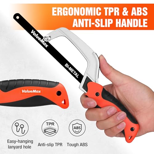 ValueMax Mini Hack Saw with Extra 1 Piece Bi-Metal 10 Inch Blade