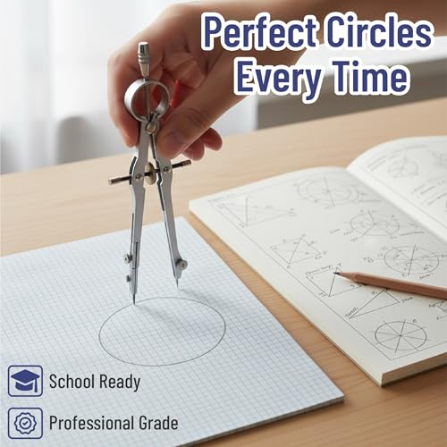 Mr. Pen- Geometry Set, 15 pcs, Green, 6 Inch Swing Arm Protractor, Divider - color: Green