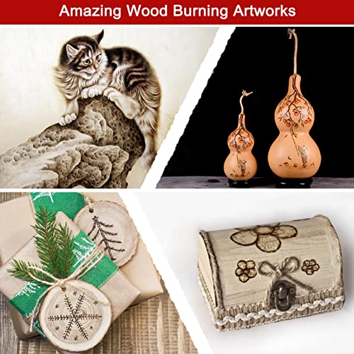 Wood Burning Kit for Beginners, 73PCS Professional Wood Burning Pen Tool - color: Red, size: 73Pcs