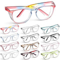 12 Pack Safety Glasses Goggles Anti-Fog Protective Eyewear - color: Multiple Colors