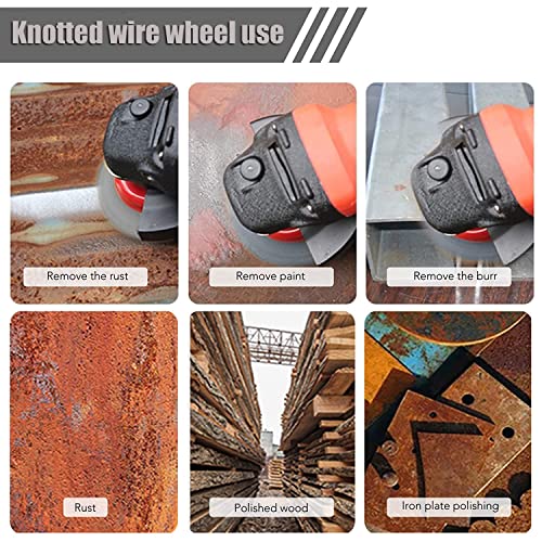 6 Pack Wire Wheels Cup Brush for 4 1/2 Angle Grinder - style: 6 Pack Wire Wheel Cup