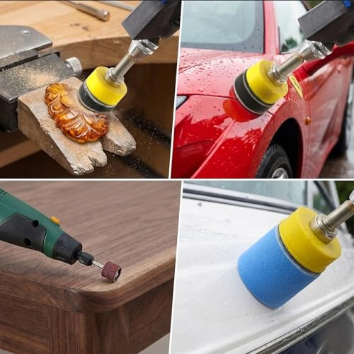 268 PCS 1 Inch Wet Dry Sanding Discs and Drums for Dremel Rotary Tool Accessories, Hook and Loop Sandpaper Polishing Kit 60-10000 Grit, Sanding Bits Kit for Car Wood Metal Glass Resin Jewelry