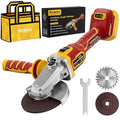 Ecarke Flat Head Grinder Compatible with DeWalt 20V Battery, 4-1/2" to 5",11000RPM, Anti-Vibration & Multiple Safety System,Tool-Free Guard,Angle Grinder for Tight Spaces Grinding (Tool Only) - color: Yellow
