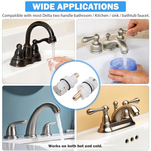 RP25513 Faucet Stem Assembly Kit Compatible with Delta 2-Handle Faucets - style: RP25513