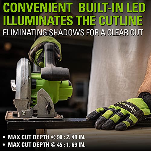 Greenworks 24V Brushless 7-1/4-inch Circular Saw, Battery and Charger Sold Separately - size: 7-1/4", style: Tool Only
