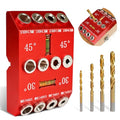 30/45/90° Angle Drill Guide Jig, Portable Bubble Level