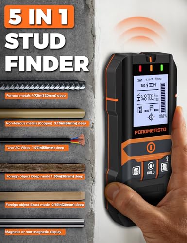 2 in 1 POROMETISTO Stud Finder and Moisture Meter