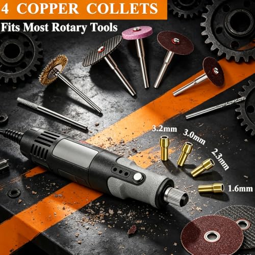 318 Piece Rotary Tool Accessories Kit with Sanding Drum, 1/8 Inch Shank Universal Fit Rotary Tool Bits for Sanding, Cutting, Grinding, Polishing, Cleaning, Drilling, Engraving, Woodworking DIY - color: 138pcs-22 Styles