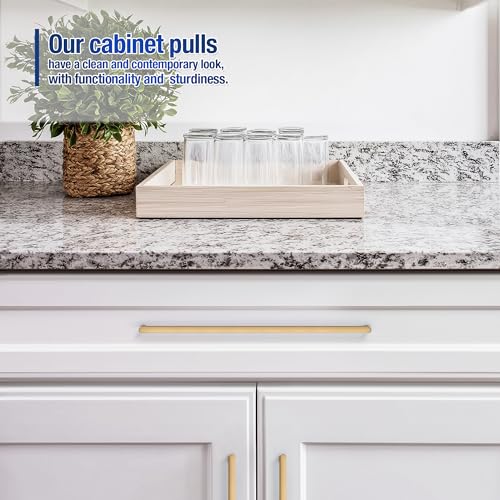 Champagne Bronze Cabinet Pulls Cabinet Handles, 12-3/5 Inch, 10 Pack | Zinc Alloy Handles, Modern Bar Grip, Kitchen Cabinet Update, For Dressers, Bathroom Vanities, Cupboards, Furniture Projects - color: Champagne Bronze, size: 12-3/5 Inch Hole Center