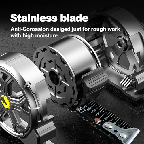 16ft Stainless Steel Tape Measure, Waterproof & Rustproof for Construction | Waterproof Tape Measure with Hollow Design and Laser Engraving Blade for Carpenters, Builders & DIY Projects(16') - color: 16'