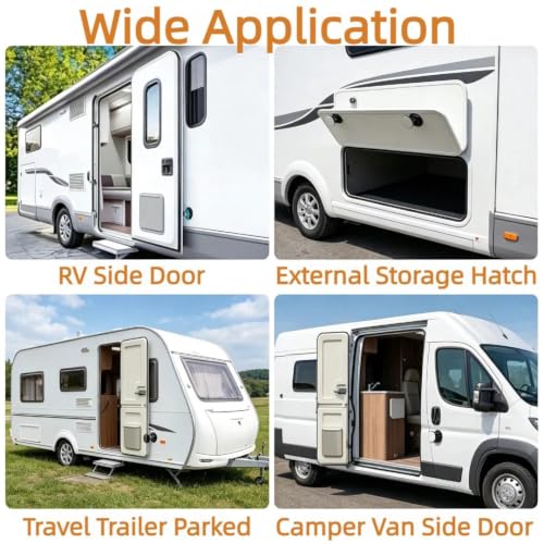 RV Magnetic Door Catch with Adhesives Screws - Easy to Install Camper Trailer Door Holder, Sturdy Stopper for RV Accessories (M) - size: Medium