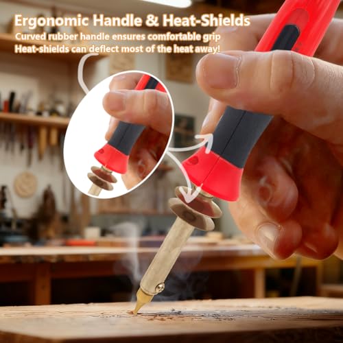 Wood Burning Pen Kit Leather Burner Tool | 26 Letter | 8 Stencil