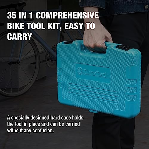 DURATECH 35PC Bike Repair Tool Kit with Carry Storage Case - size: 35 PC