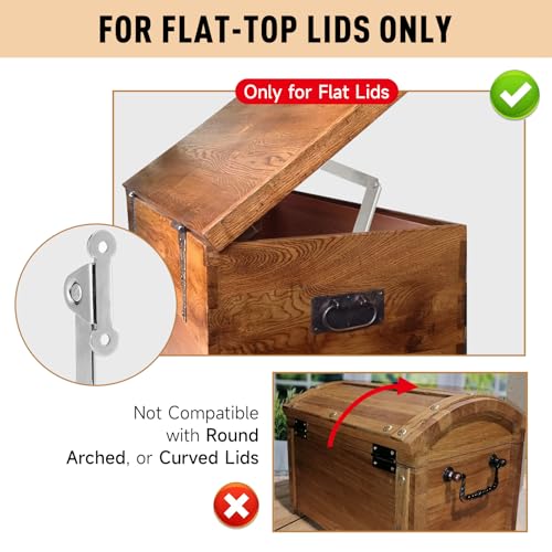 HBL'2 Pack | Toys Box Hinges Soft Close, Lid Support Chest Hinges - size: 2 Pack