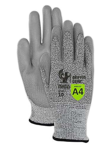 MAGID Griffin Gear ANSI A4 Sandy Nitrile Coated Work Gloves - color: Polyurethane Coating, size: 7/S, style: 12 Pair