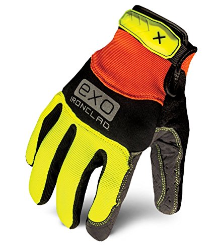 Ironclad EXO-HVP-03-M Hi-Viz Pro Gloves, Medium - color: Hi-viz Yellow & Orange, size: Medium (Pack of 1)