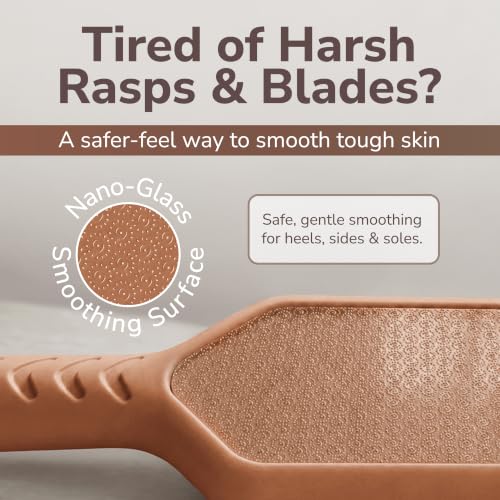 SILKLE Nano Glass Foot File - Foot Callus Remover for Feet & Foot Scrubber - style: Brown