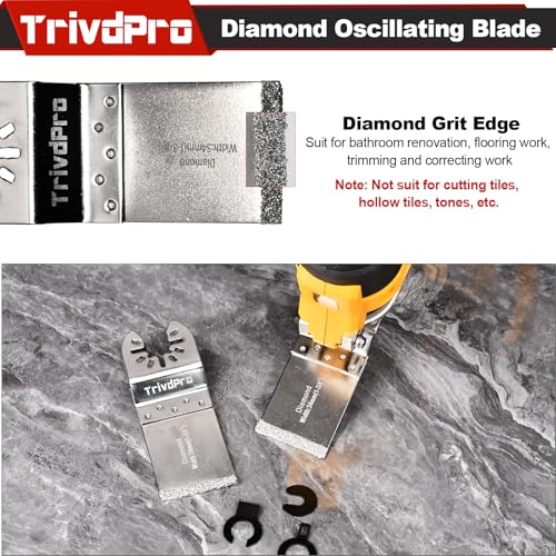 TrivdPro Grout Removal Tool Blade - 15pcs Diamond Oscillating Blade