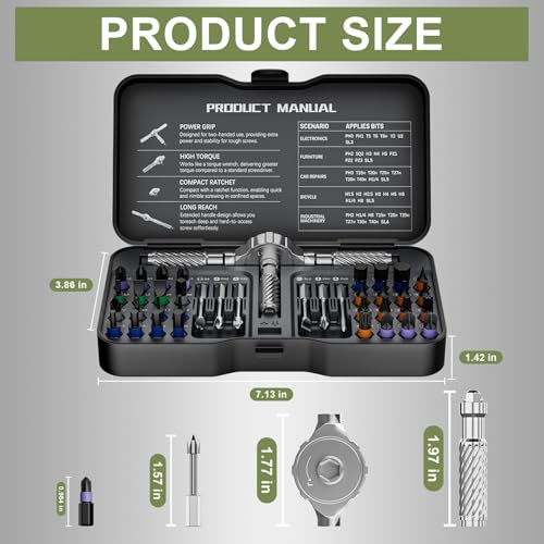 40-in-1 S2 Steel Magnetic Screwdriver Set with Case for DIY Repair