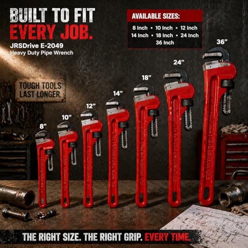 1 Piece Pipe Wrench 24 inch Heavy Duty Adjustable Plumbing Wrench Construction & Heavy-Duty Applications for Industrial & Professional Use E-2049 - size: 24 inch