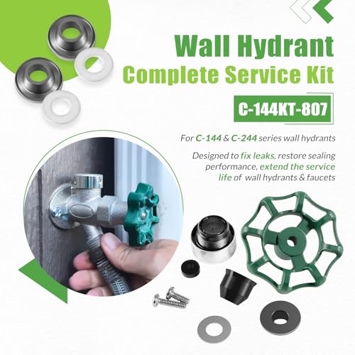 C-144KT-807 Wall Hydrant Complete Service Kit and 2 Pack C-134KT-803 Stem Packing Replacement Kit, for C-144 C-244 Series Wall Hydrants - style: C-144KT-807 and 2 Pack C-134KT-803