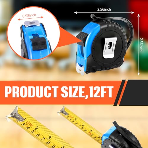 Copkim 50 Pieces 12 Ft Tape Measure Retractable Bulk,Blue - color: Blue