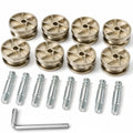 35mm Spiral Cam Lock Set M8 x 60mm Bolt, 8 Pack with Allen Key, for Bed Frame Wardrobe Cabinet Repair