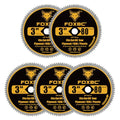 FOXBC 3 Inch 80T Circular Saw Blade Cutting for Plywood, OSB, Veneer, Plastic with 3/8" Arbor - 5 Pack