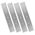 4Pcs 11" Straight Brace Metal Strap Bracket with Holes, Stainless Steel Flat Bar Mending Plate Bracket Heavy Duty Flat Corner Brace for Wood, Flat Straight Braces Fixing Joining Shelf Support Corner