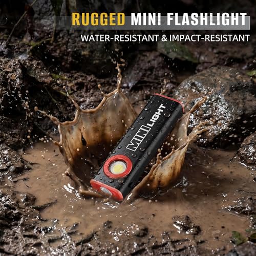 lexall 2 Pack E1 Flashlight, 1200 Lumens Magnetic Pocket EDC Flashlight