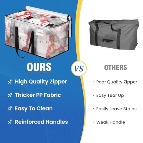 RoomHacks Moving Bags, Heavy Duty Large Storage Bags, 88L, 6 Pack, Clear - size: 88L- 6Packs