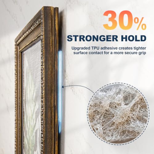 Damage Free Picture Hanging Strips Heavy Duty, L 40 Strips (20 Pairs) - size: L 20 Pairs