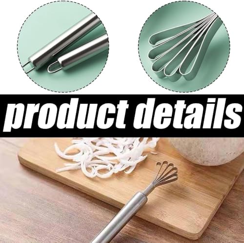 3Pcs Stainless Steel Coconut Meat Scraper, Fish Scaler Remover for Kitchen, Melon Scraper Filipino, Multi Purpose Melon Grater