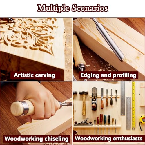 4-Piece Wood Chisel Set, 8mm 12mm 18mm 25mm