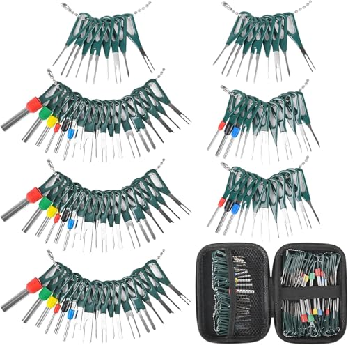 Terminal Removal Tool Kit 92 Pcs Depinning Tool Electrical Connector Pin Removal Tool Kit Pin Extractor Tool Set Wire Terminal Release Tool for Automotive Car Household Devices - color: 92 PCS