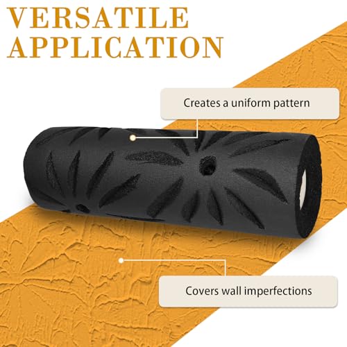 Poinsettia Style Pattern Drywall Texture Roller, 9-inch