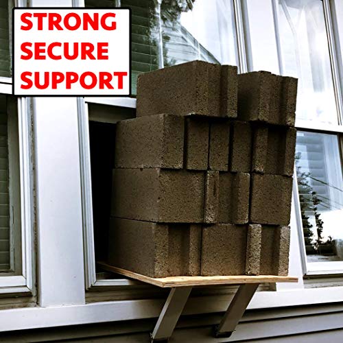 Premium Heat Pump Drill-Less Window Air Conditioner & Heat Pump Bracket - Patented Model Drill-Less Window AC Support - Supports Air Conditioners Well Over 200 lbs. - 2024 Updated - size: DRILL-LESS 2024