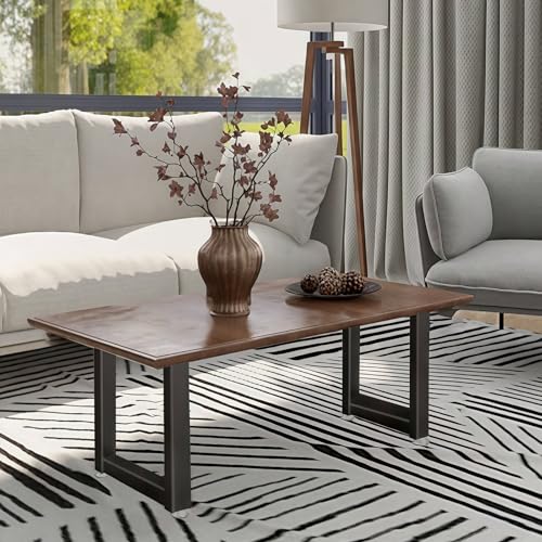 20" Metal Table Legs with Adjustable Protector Feet, Heavy Duty Furniture Legs Set of 2, Modern Desk Feets for DIY Dinning Coffee Tables, Rectangle Shape (20”H x 13”W) - size: 20 '' Square