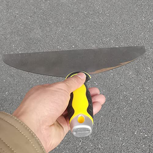 Large Putty Scraper 12" Stainless Steel Putty Knives with Plastic Ergonomic Handle for Taping Paint Wall Floor Tile, Metal Spackle Tools Knife,Remover for Wood, Wallpaper Scraper (12") - size: 12"