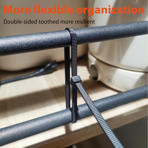 Zip Ties Assorted Size,500 Pack,6+8+12+14+18 Inch Double Sided Toothed,120 LBS Tensile Strength Heavy Duty Cable Wire Ties Self-Locking Adjustable Durable Nylon Tie Wraps for Indoor Outdoor White - size: 6+8+12+14+18 inch 500Pack（100 Lbs）