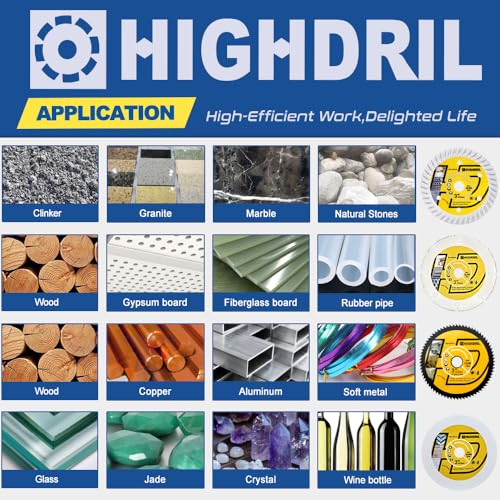 HIGHDRIL 3" 75mm Circular Saw Blade Set 4pcs - Diamond/HSS/Carbide Cutting Disc for Angle Grinder Cutting Soft Metal Copper Aluminum Granite Tile Marble Granite Plastic Wood Glass - size: MIX 5