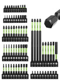Impact Screwdriver Bits Set Magnetic Mixed,70PCS Insert Driver Bits Includes Various Sizes and Lengths,S2 Alloy Steel with 75mm Extension Bars - size: Bulk-70PCS