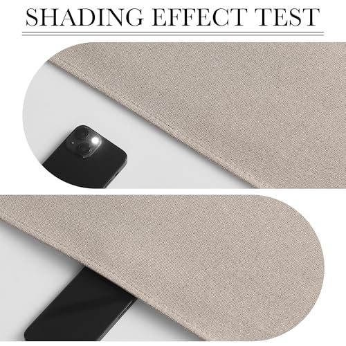 RYB HOME 100% Blackout Classroom Door Window Cover, Sidelight Curtains - color: Sand, size: 12"W x 40"L (Pack of 1)