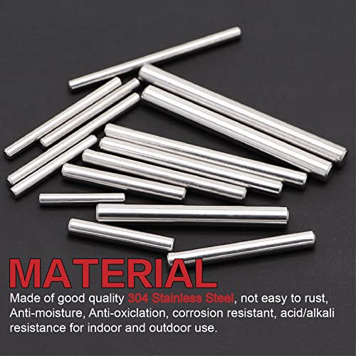 150Pcs 304 Stainless Steel Dowel Pin Assortment Kit M3 M4 M5 with Box - size: M3/M4/M5