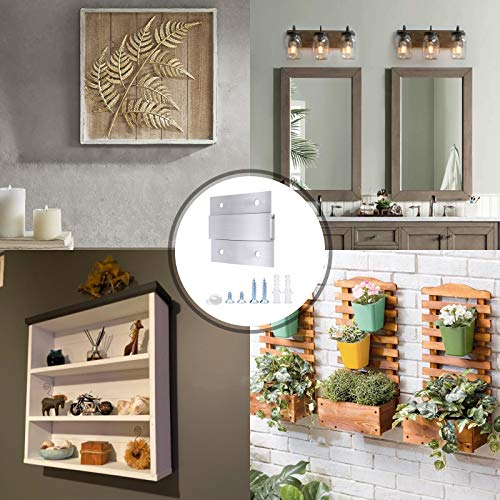 French Cleat Picture Hanger 2 Inches Aluminum Z Hanger 2 Pairs | Supports 30lbs - Interlocking Wall Mounting Bracket Hardware Kit for Hanging Mirrors, Picture, Shelf, Whiteboard, Art, Frames - size: 2 Inch-Standard