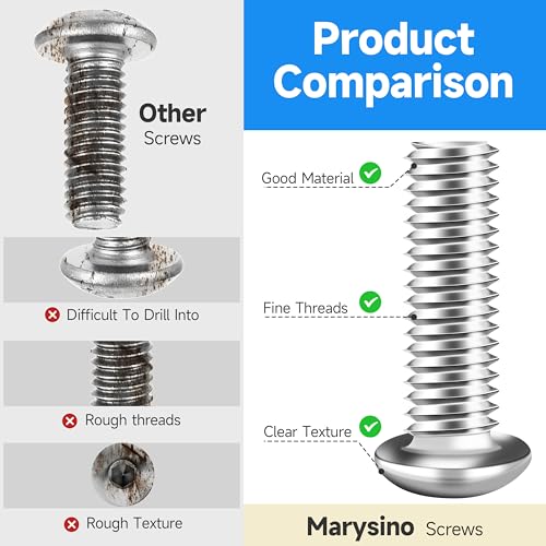 159 Pieces M6 Screw, Button Head Socket Cap Metric Screws Assortment Kit, 304 Stainless Steel Bolts and Washers/Nuts/Hex Wrenches M6*8/12/16/20/25/30/35mm - size: 159Pcs M6