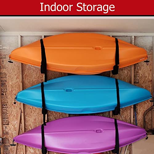 Kayak Storage Hooks, Wall Mount Garage Canoe Storage Hangers for Kayaks or Paddleboards, Heavy Duty Wall Rack - style: 150LBS Capacity